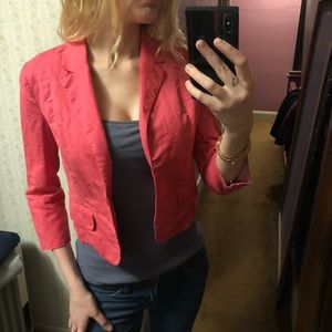Hot Pink Button Blazer